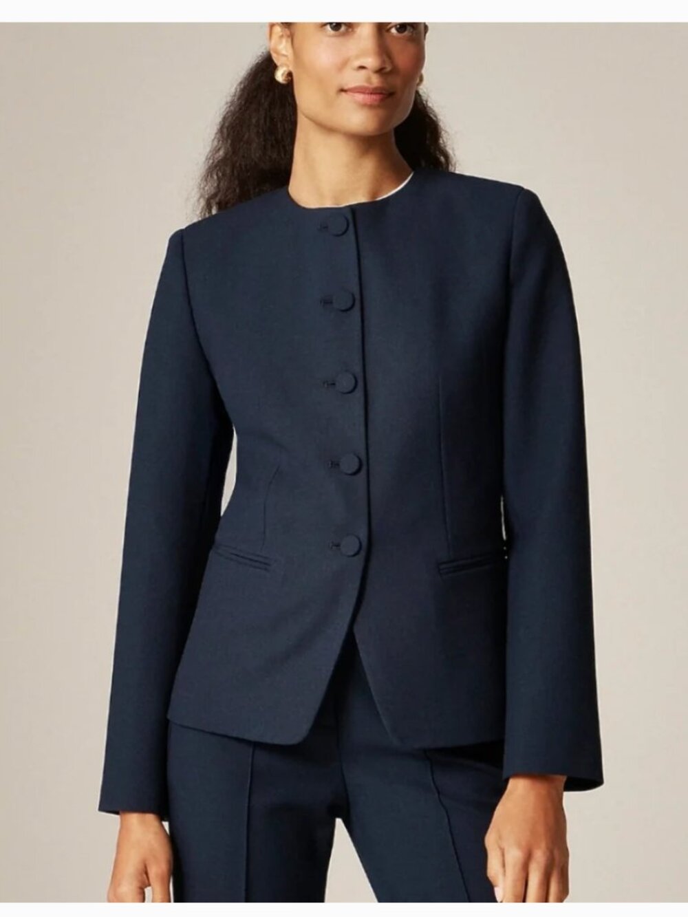 NWT J Crew Cora lady jacket in four-season stretch 12 Navy
